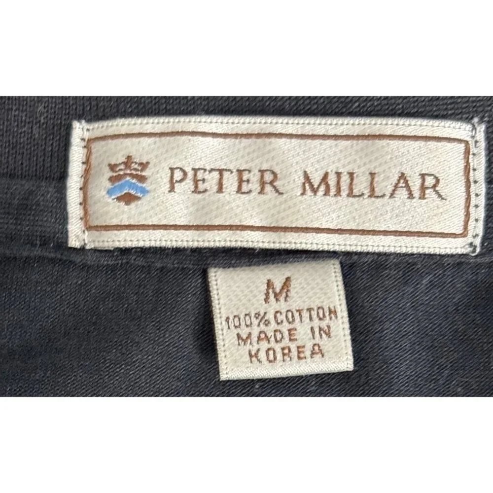 Peter Millar Men's Black Cotton Made in Korea Polo Shirt Size M - Picture 3 of 6